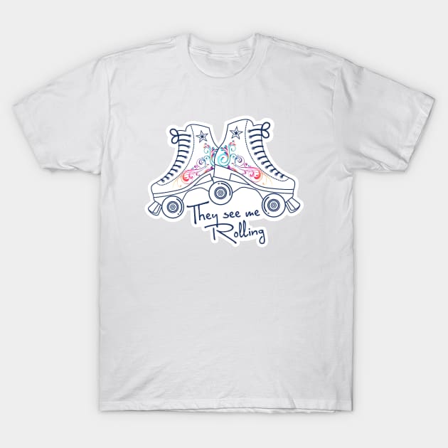 Roller Skates T-Shirt by Victor Ribeiro